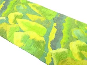 樹木模様織り出し　名古屋帯